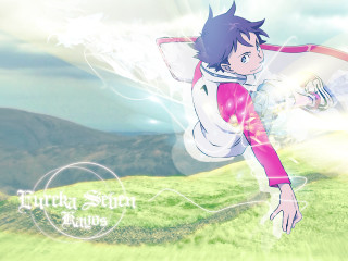 Flying cartoon hero sword sky - sots art free wallpaper