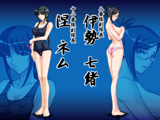Anime girls swimsuits portrait glasses - swimsuit free wallpaper