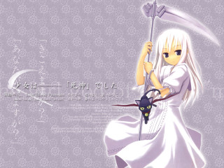 Anime character sceptacle sword purple - a purple background free wallpaper