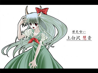 Green dress red bow manga - green free wallpaper