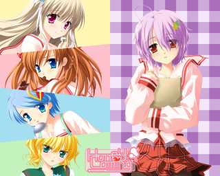 Anime girls holography school uniform - holography free wallpaper