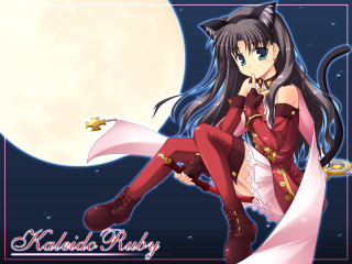 Moon girl cat ears ankle - a cat ear free wallpaper