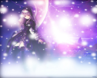 Gothic anime snowy umbrella silverhair - gothic free wallpaper for desktop