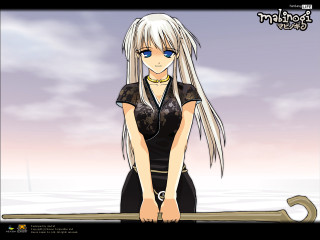 White hair skateboard sky outdoors - a cartoon of a woman free wallpaper