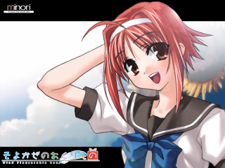 Anime girl pink hair blue - her head free wallpaper