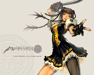 Chizuko yoshida fighting stance braid - her right hand free wallpaper
