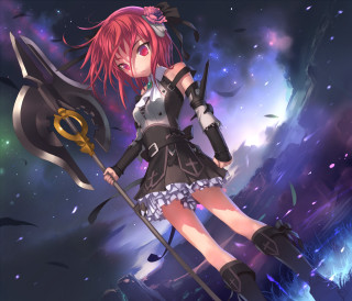 Girl sword sci fi aurora - a sci free wallpaper