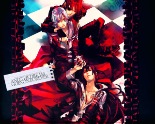 Anime couple checkered characters sign - gothic free wallpaper
