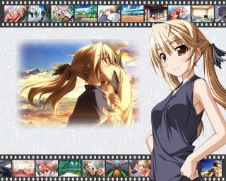 Chizuko yoshida blonde ponytailed girl - a wall free wallpaper for desktop