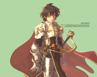Cartoon knight sword armor green - heroic free wallpaper
