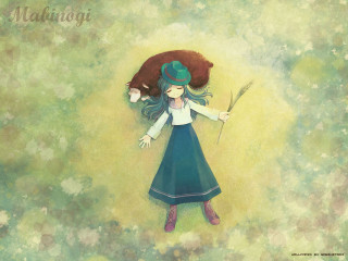 Girl green hat green dress - a green dress holding free wallpaper