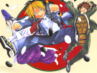 Cartoon boys circles manga anime - two person free wallpaper