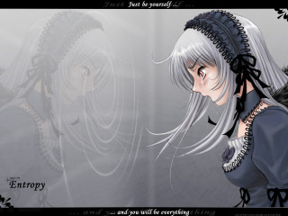 White haired gothic anime sad - a black bow free wallpaper