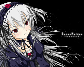 Long white hair anime rose - a character portrait free wallpaper