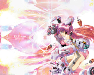 Pink haired girl skateboard mecha - a pink hair free wallpaper