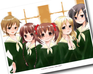 Anime girls room windows blonde 2 - official art free wallpaper