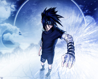 Cartoon character full moon blue - full free wallpaper for desktop