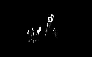 Dog black white candle darkness - its mouth free wallpaper