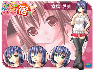 Blue haired girl pink background - white shirt free wallpaper