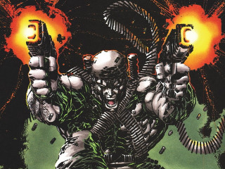 Man holding gun flame other - alan davis free wallpaper