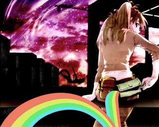 Rainbow hologram aurora planet starry - a rainbow free wallpaper