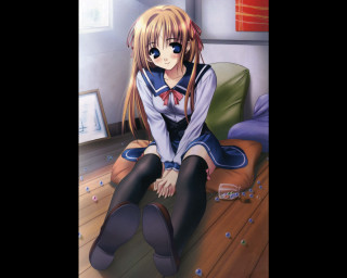 Girl couch anime portrait schooluniform - a couch free wallpaper