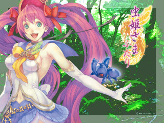 Pink haired woman blue bird - a blue bird free wallpaper