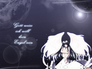 Angel wings girl space background - angel free wallpaper