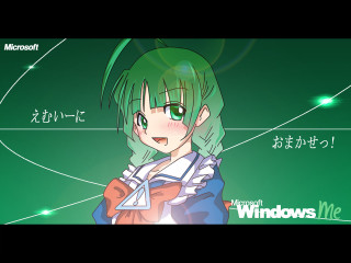 Greenhair girl blue shirt me - green hair free wallpaper