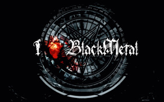 Black metal logo red heart - ann thetis blacker free wallpaper