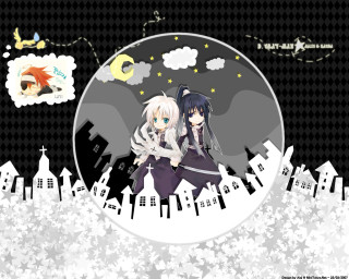 Anime cityscape moon stars gothic - a cityscape free wallpaper