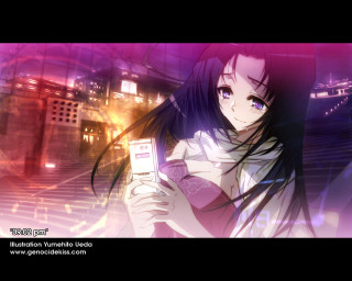 Girl city night anime phone - a city in the background free wallpaper
