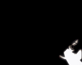 White cat hologram menacing illusion - a cat free wallpaper