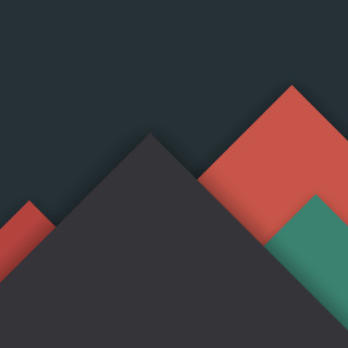 Black red mountain green triangle 2 - free minimalism wallpaper