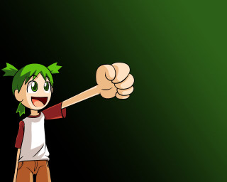 Cartoon girl pointing green background - a green background behind free wallpaper