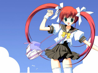 Alice girl backpack blue sky - her shoulder free wallpaper