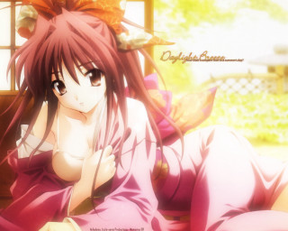 Woman pink dress lying bed - a pink dress free wallpaper