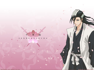 Kimono man butterfly cherryblossoms pink - long hair and a hat free wallpaper
