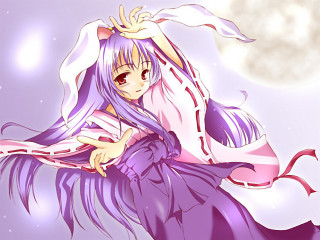 Purple hair anime girl full - full free wallpaper