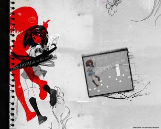 Red haired girls yandere suzumiya - interactive free wallpaper