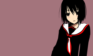 Anime girl serafuku blush pink - tie free wallpaper
