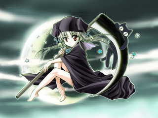 Witch flying broom fullmoon anime - a broom free wallpaper