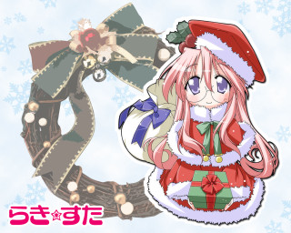 Christmas cartoon reindeer girl fur - sōsaku hanga free wallpaper
