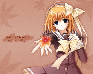 Anime girl bow knife leaf - kyoto animation free wallpaper