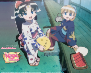 Anime bench girls kimono blush - a scene free wallpaper