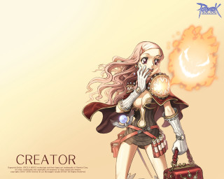 Woman clock suitcase fantasy armor - background free wallpaper for desktop