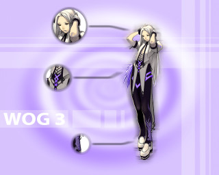 Woman purple circles cybernetics ella - a white circle free wallpaper