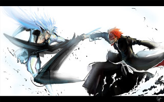 Anime battle red white hair - red eye free wallpaper