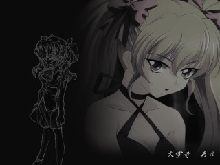 Long haired girl bow black - visual free wallpaper