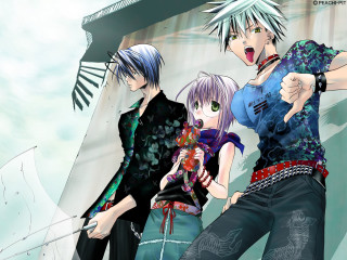 Anime group pointing open mouth - toyism free wallpaper